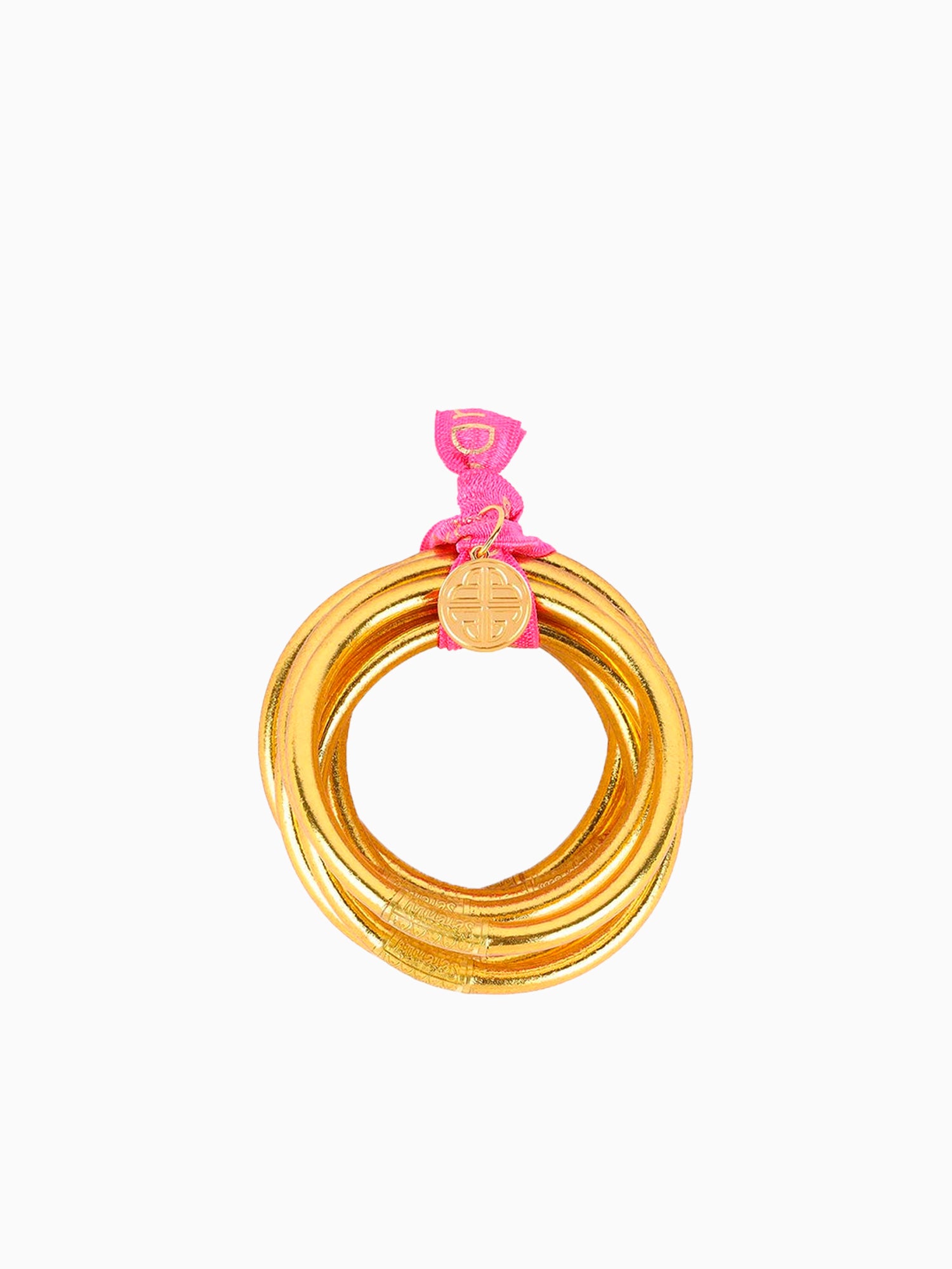 Gold All Weather Bangles (Set of 9) - Serenity Prayer