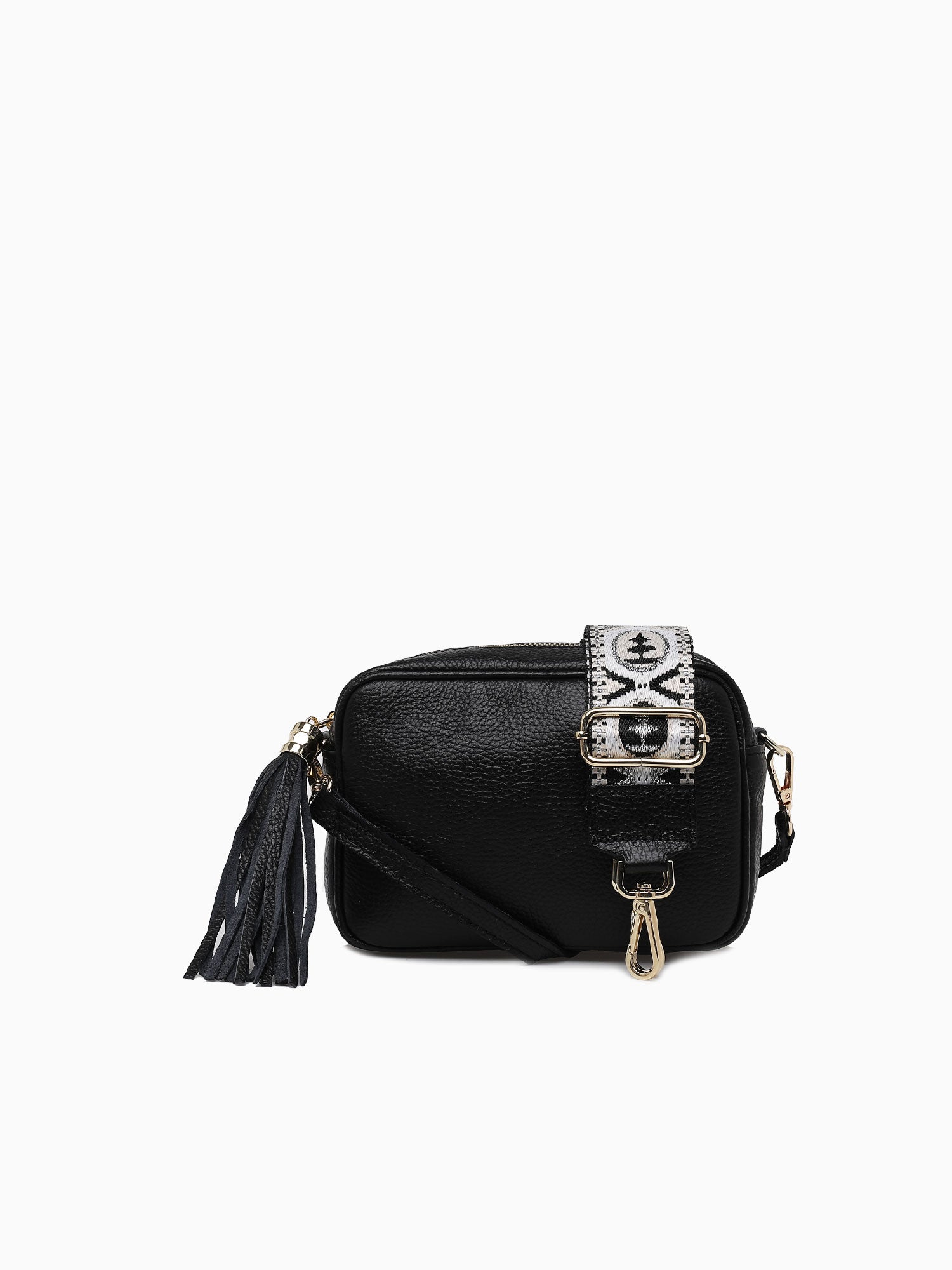 Paris Mosaic Crossbody Black Black