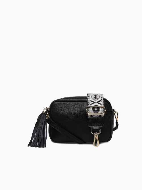 Paris Mosaic Crossbody Black Black