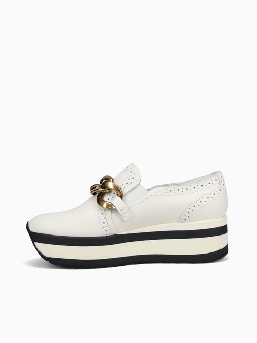 Jhenee White Leather White / 5 / M