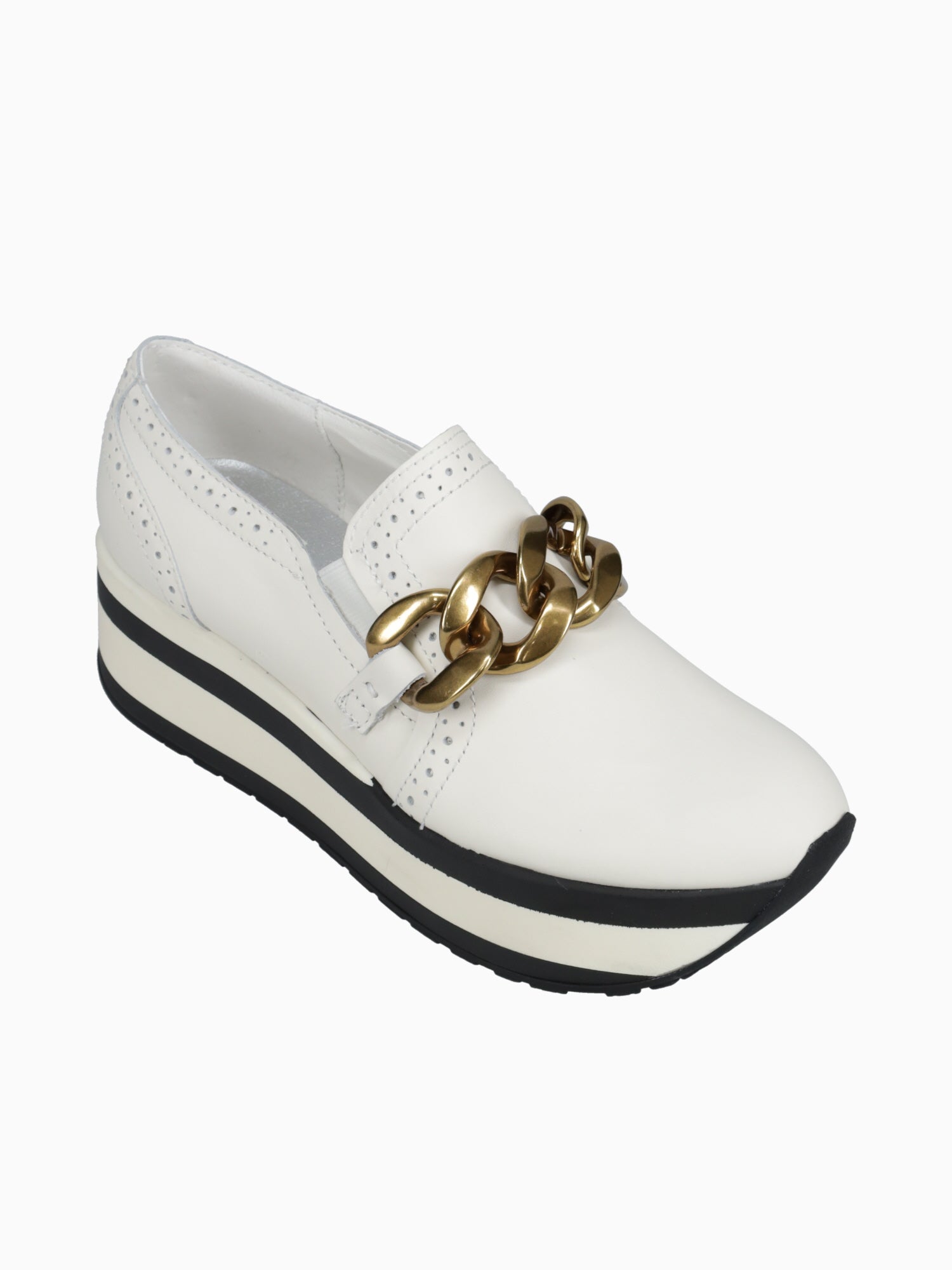 Jhenee White Leather White / 5 / M