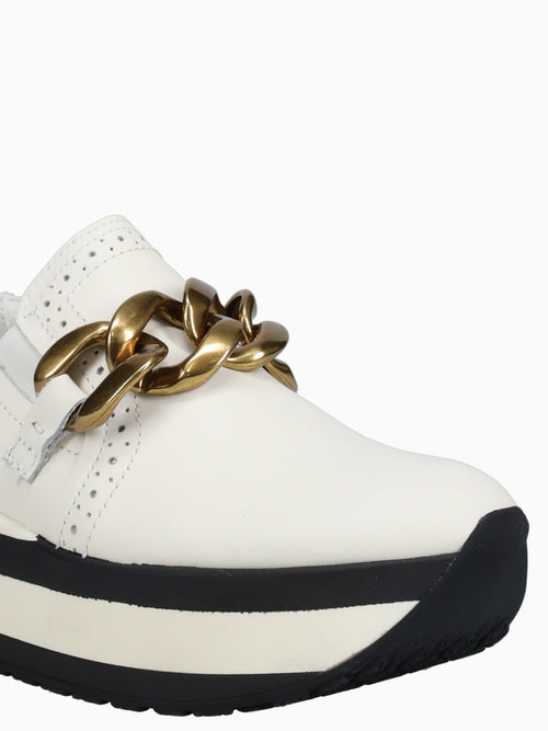 Jhenee White Leather White / 5 / M