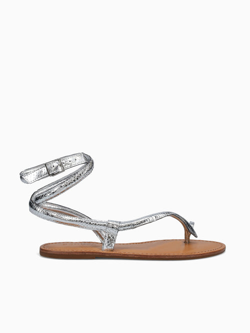 Sahira Silver Leather Silver / 5 / M