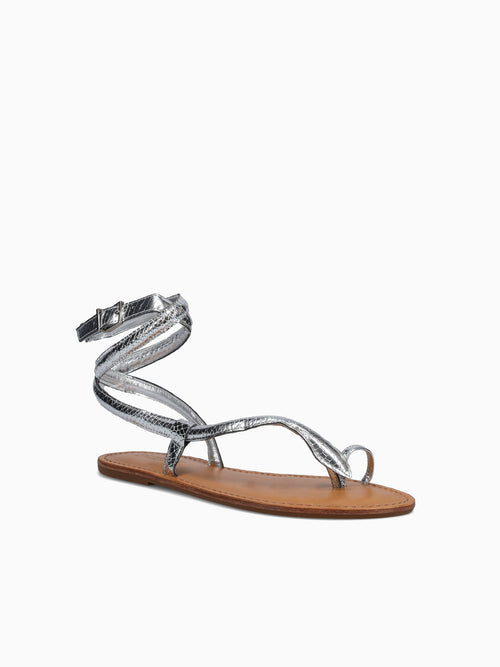 Sahira Silver Leather Silver / 5 / M