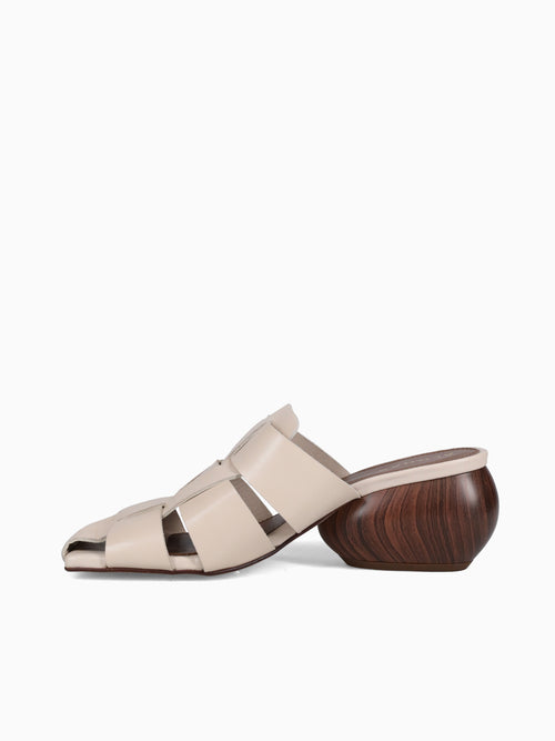 Ruby Cream Leather Beige / 36 / M