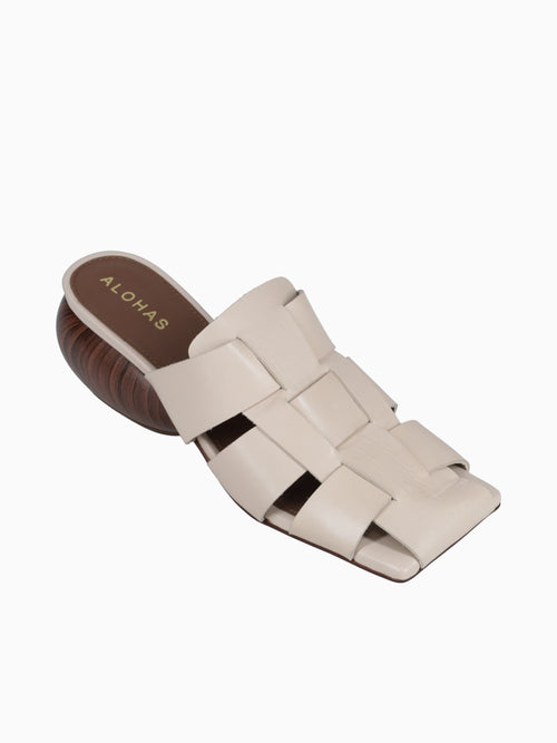 Ruby Cream Leather Beige / 36 / M