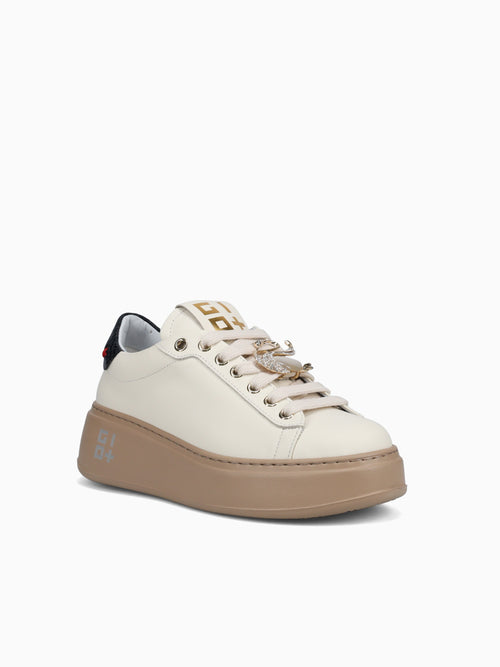 Pia 80a Latte Nero leather Off White / 5 / M