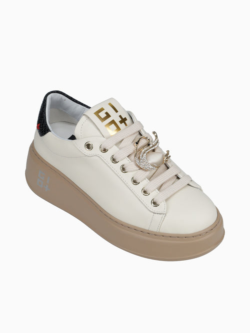 Pia 80a Latte Nero leather Off White / 5 / M