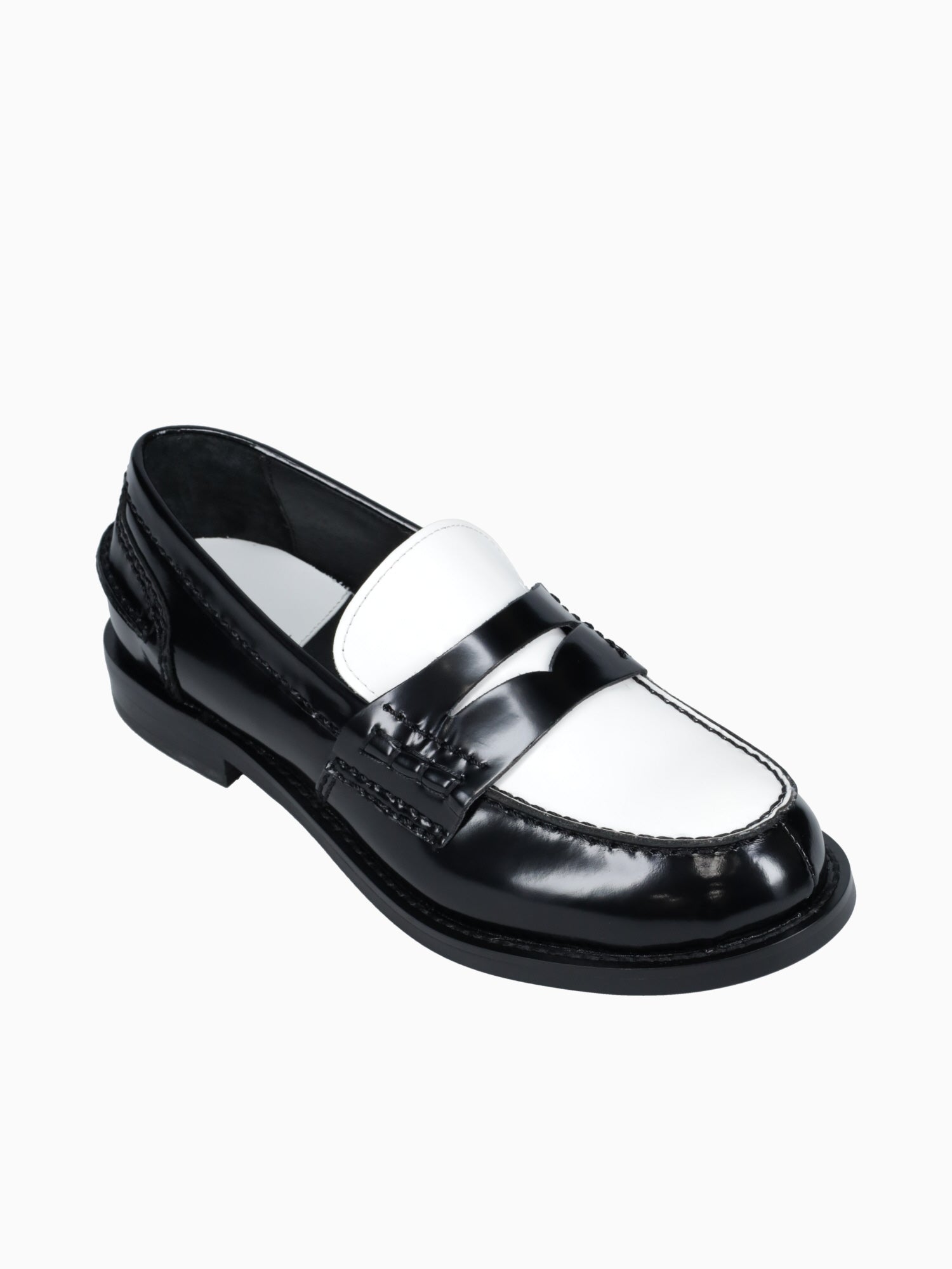 Colleague Black White cow leather Black White / 5 / M
