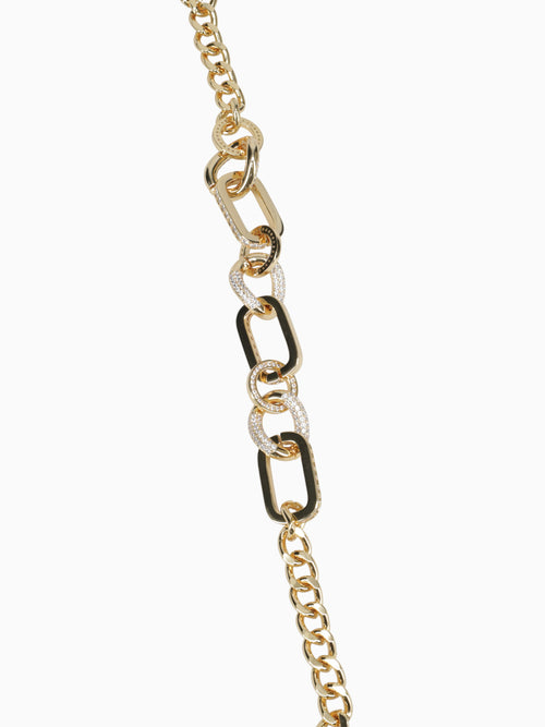 Nec Gold Zirconia Chain Gold
