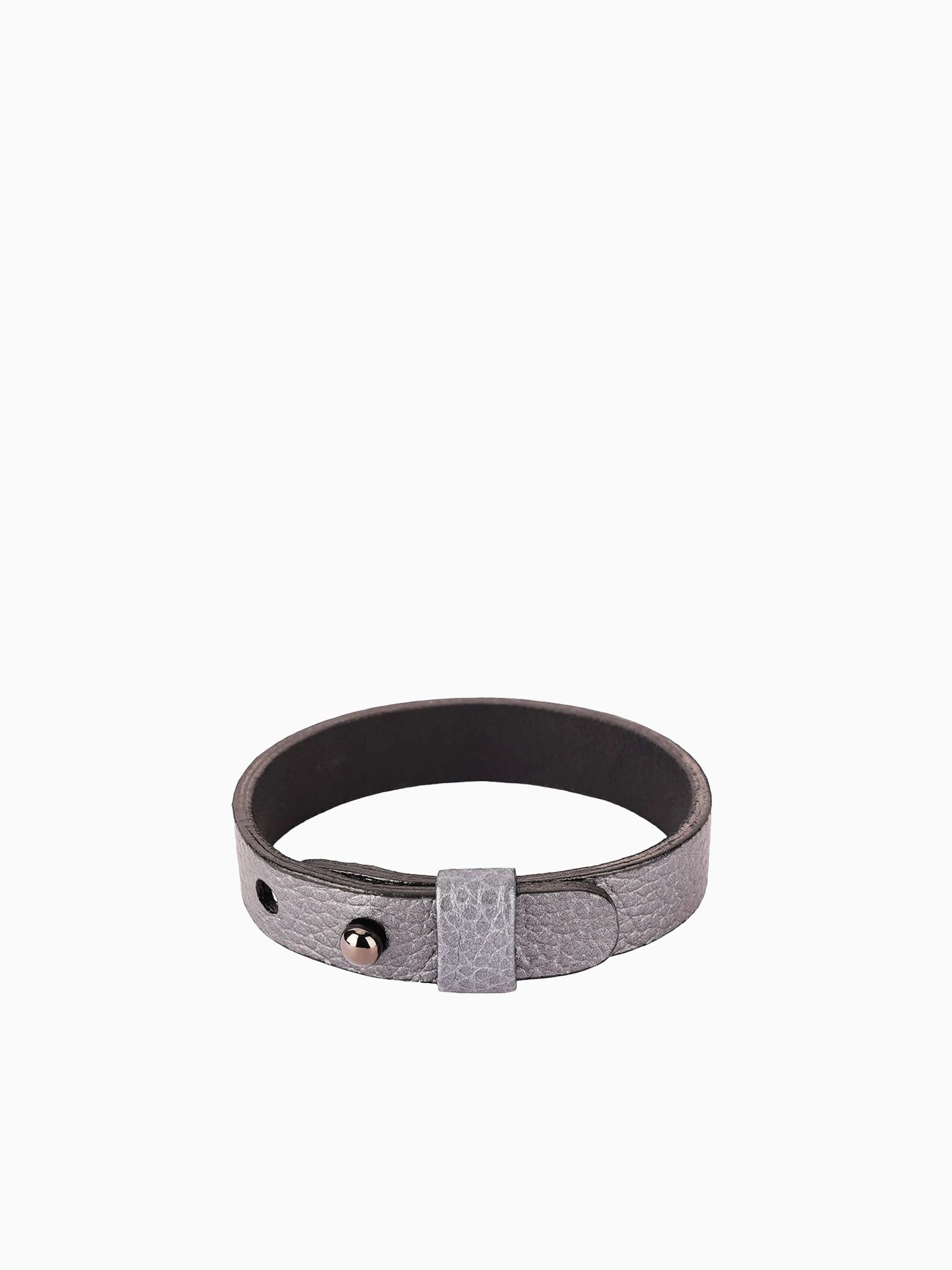 Napa Leather Bracelet Graphite Pewter
