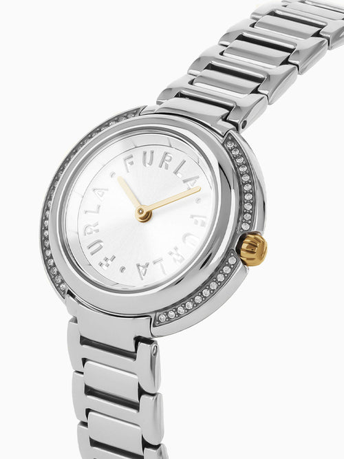 Furla Icon Shape Round Case 29.5 Mm Arge Silver