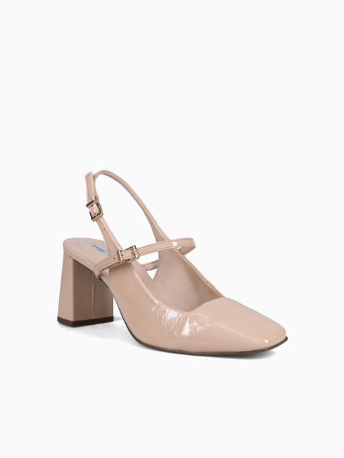 Frances Sand Crinkle Pat Natural / 5 / M