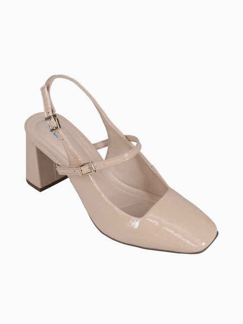 Frances Sand Crinkle Pat Natural / 5 / M