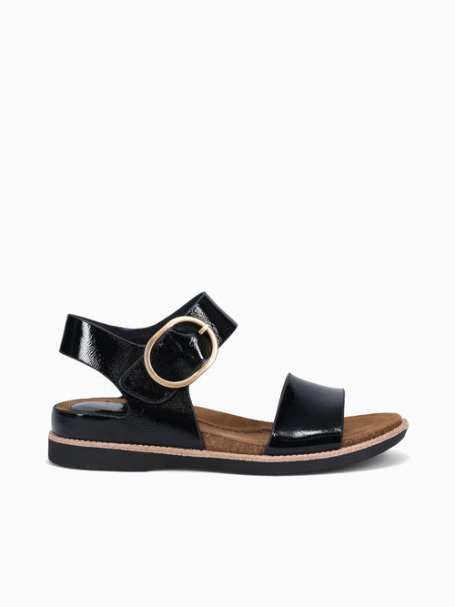 Bali Black Crinckle Pat Black / 6 / M