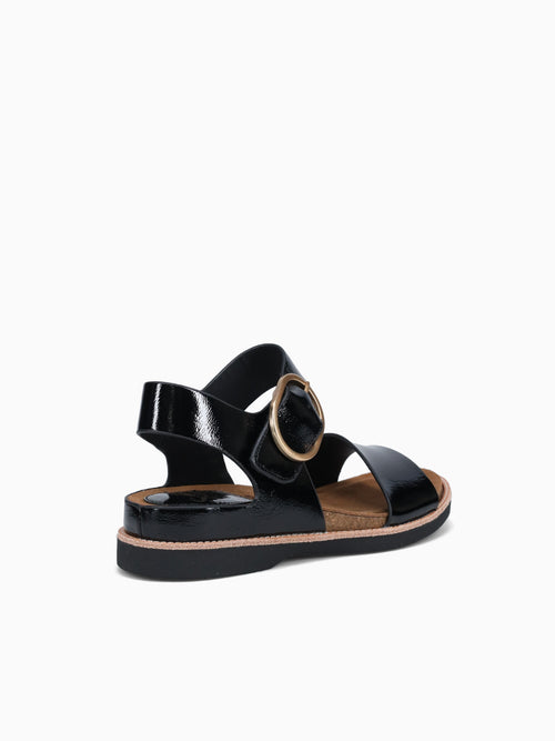 Bali Black Crinckle Pat Black / 6 / M