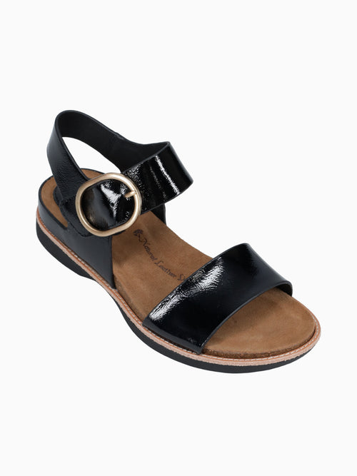 Bali Black Crinckle Pat Black / 6 / M
