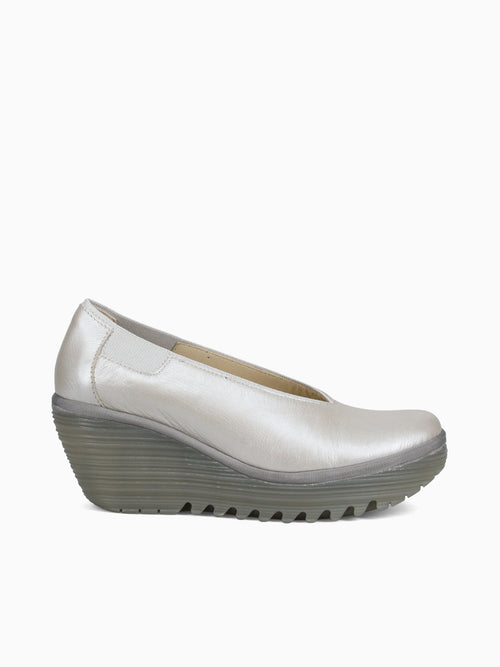 Yoza 438 Fly Silver Leather Silver / 36 / M