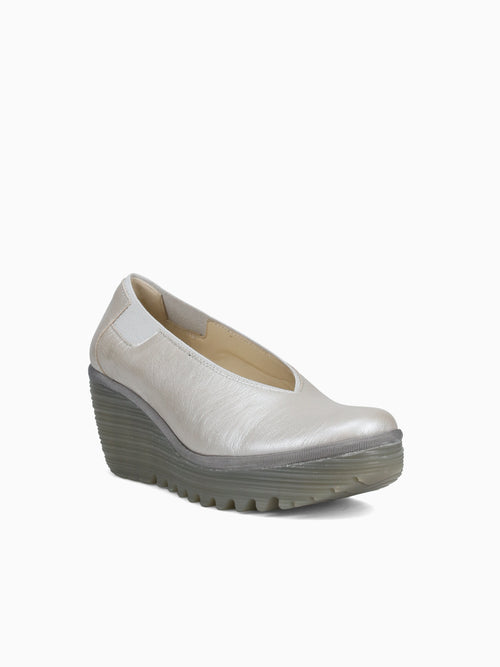 Yoza 438 Fly Silver Leather Silver / 36 / M