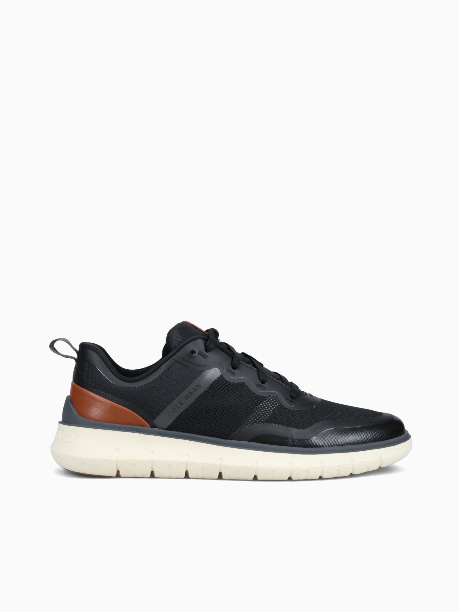 Cole Haan Generation Zerogrand Men's Textured Sneakers, Size: 7.5, Black British Tan