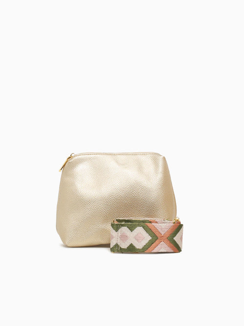 Tara Strap Tote Gold Gold