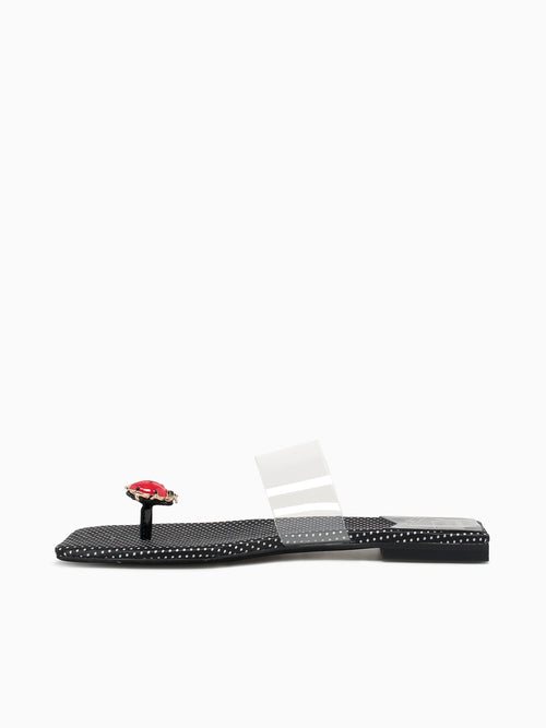 Buggy Black Polka Dot Fabric Black / 5 / M