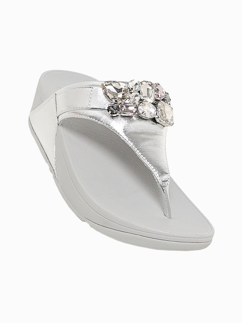 Lulu Jewel Silver Leather Silver / 5 / M
