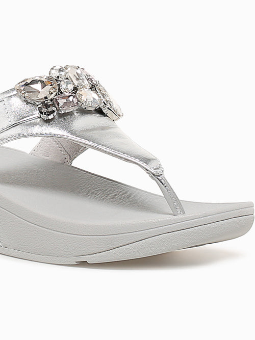 Lulu Jewel Silver Leather Silver / 5 / M