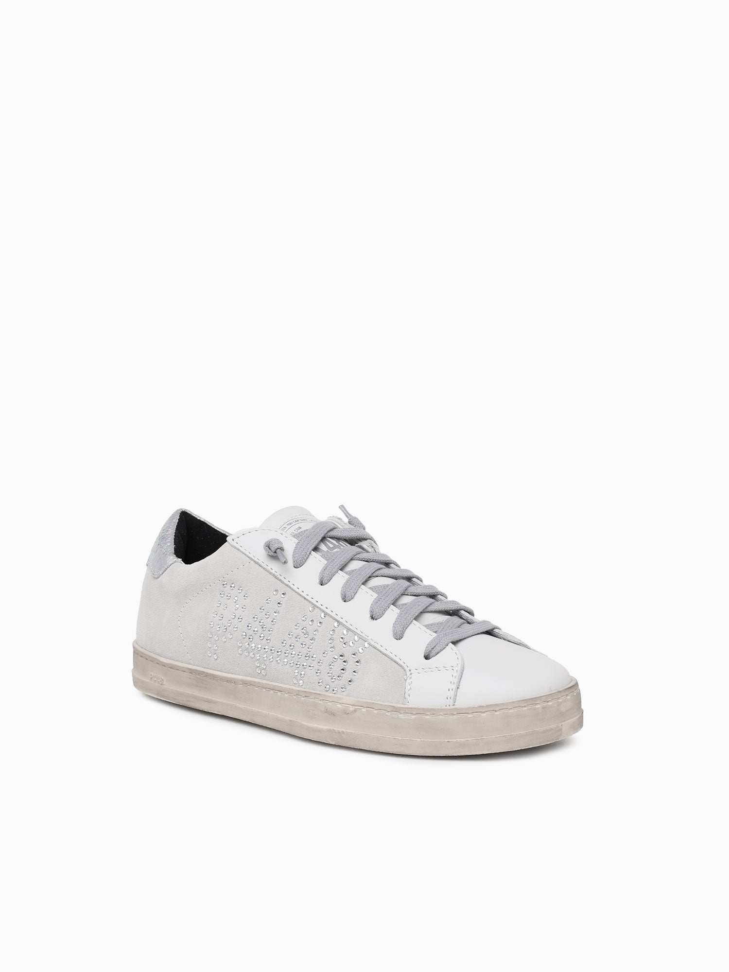 John White Silver leather Silver / 36 / M