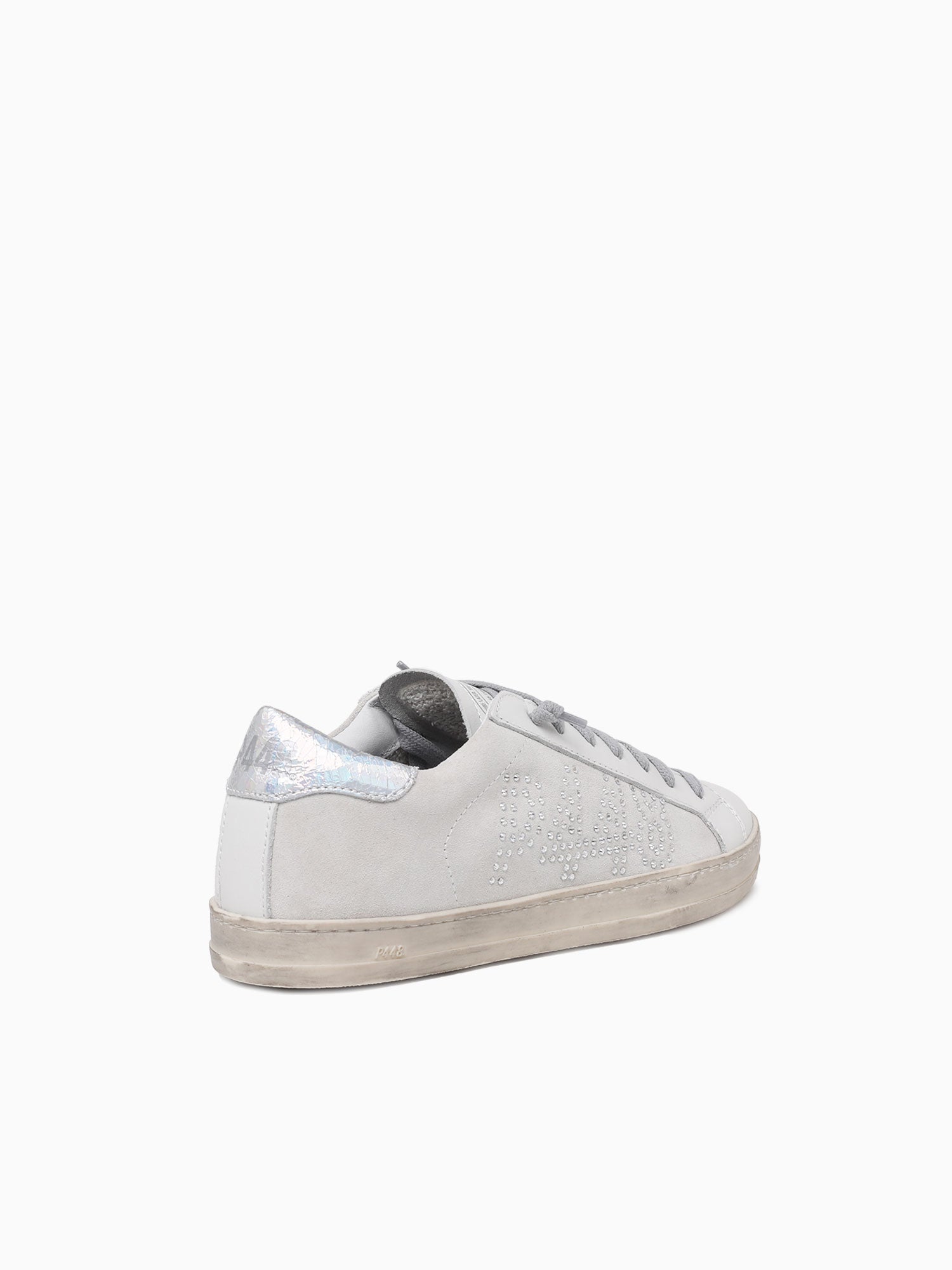 John White Silver leather Silver / 36 / M