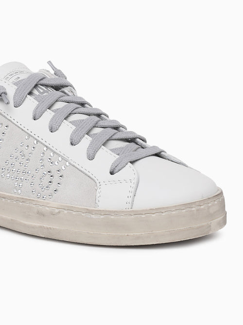 John White Silver leather Silver / 36 / M
