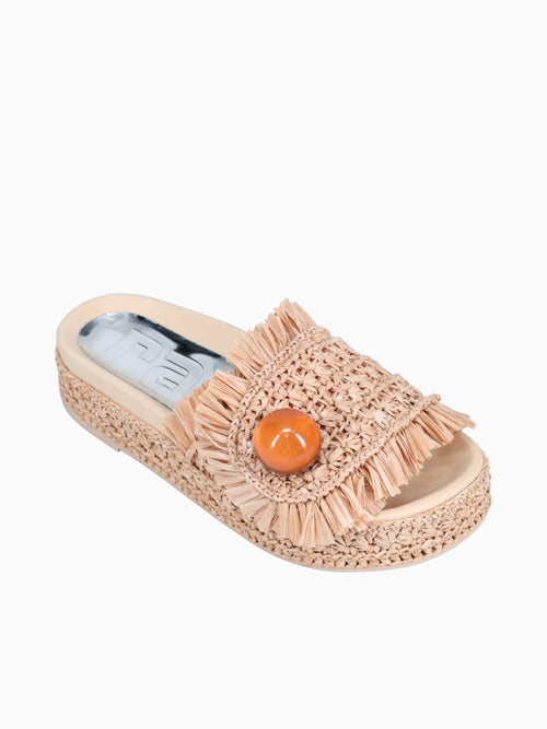 7545 Tan Hook Raffia Tan / 36 / M