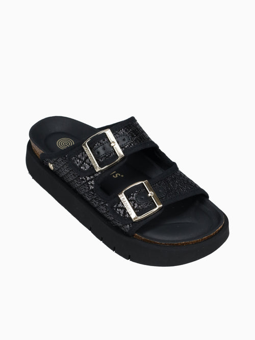 Hawai Black Raffia Black / 36 / M