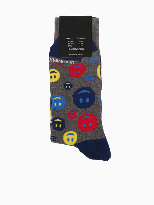 Happy Face Heather Grey Multi
