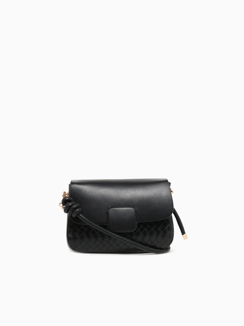 Elle Flap Crossbody Black Black