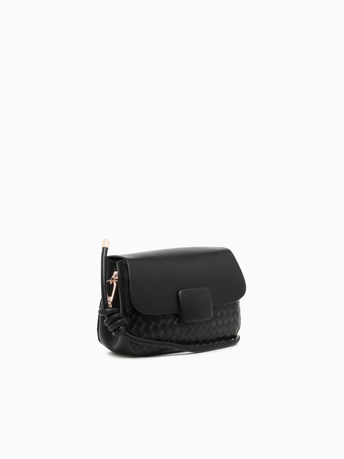 Elle Flap Crossbody Black Black