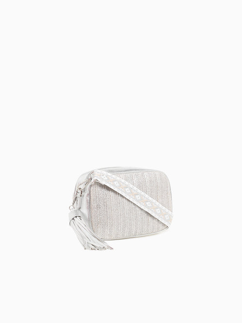 Kiara Shiny Crossbody Silver Silver