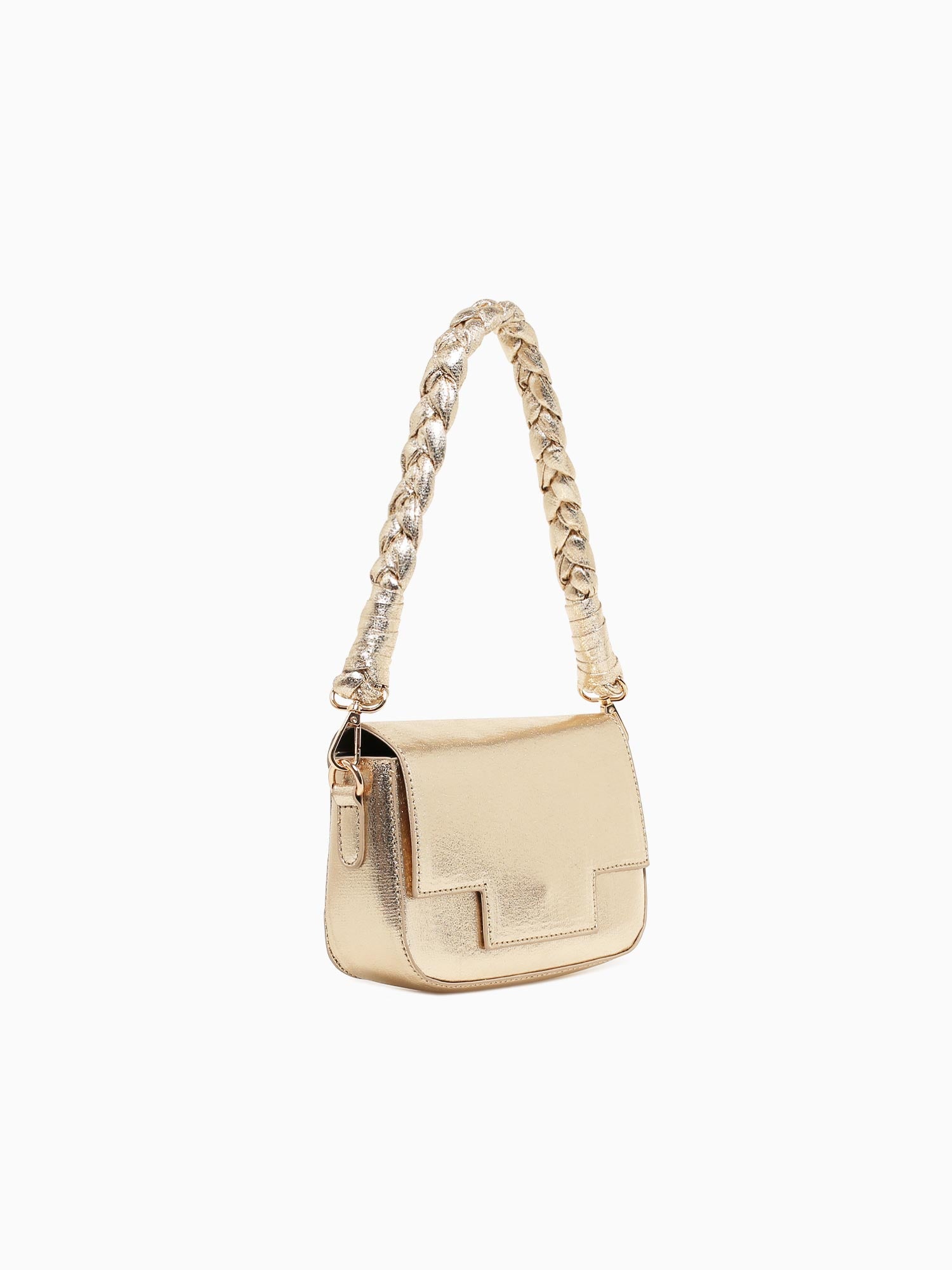 Flap Shoulder Bag Gold Gold