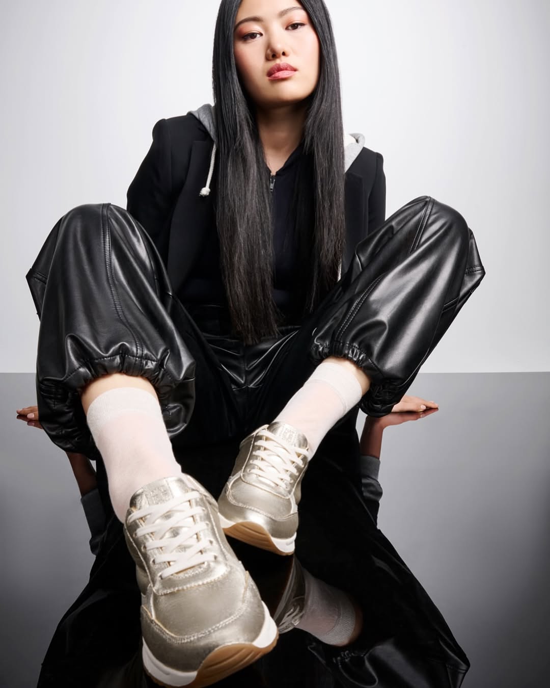 Shay Champagne Gold leather