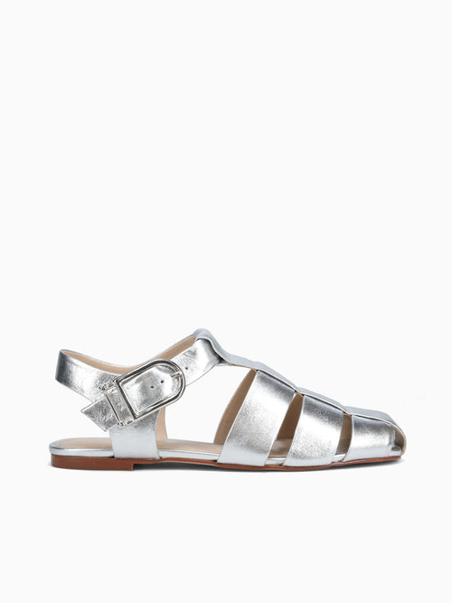 Chiara Silver Leather Silver / 5 / M