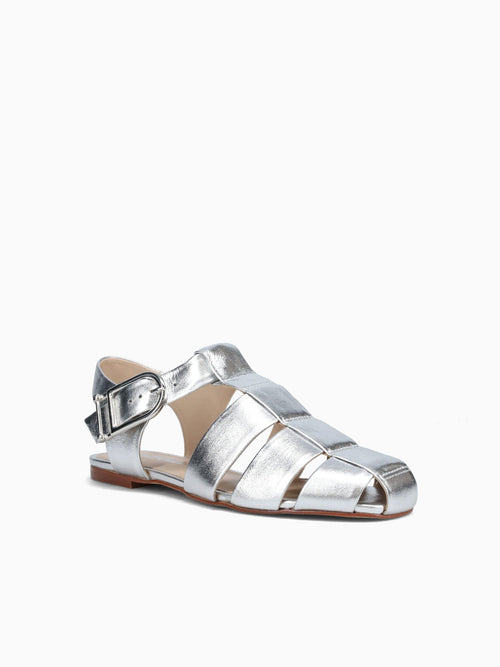 Chiara Silver Leather Silver / 5 / M