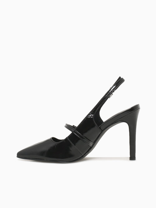 Pura Black Crinkle Leather Black / 5 / M