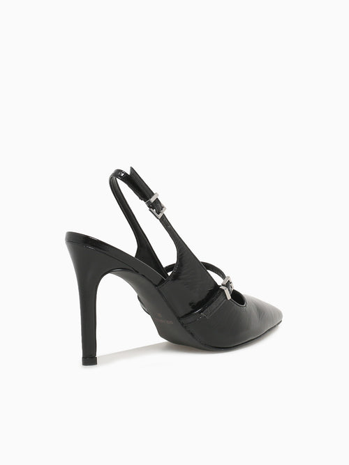 Pura Black Crinkle Leather Black / 5 / M