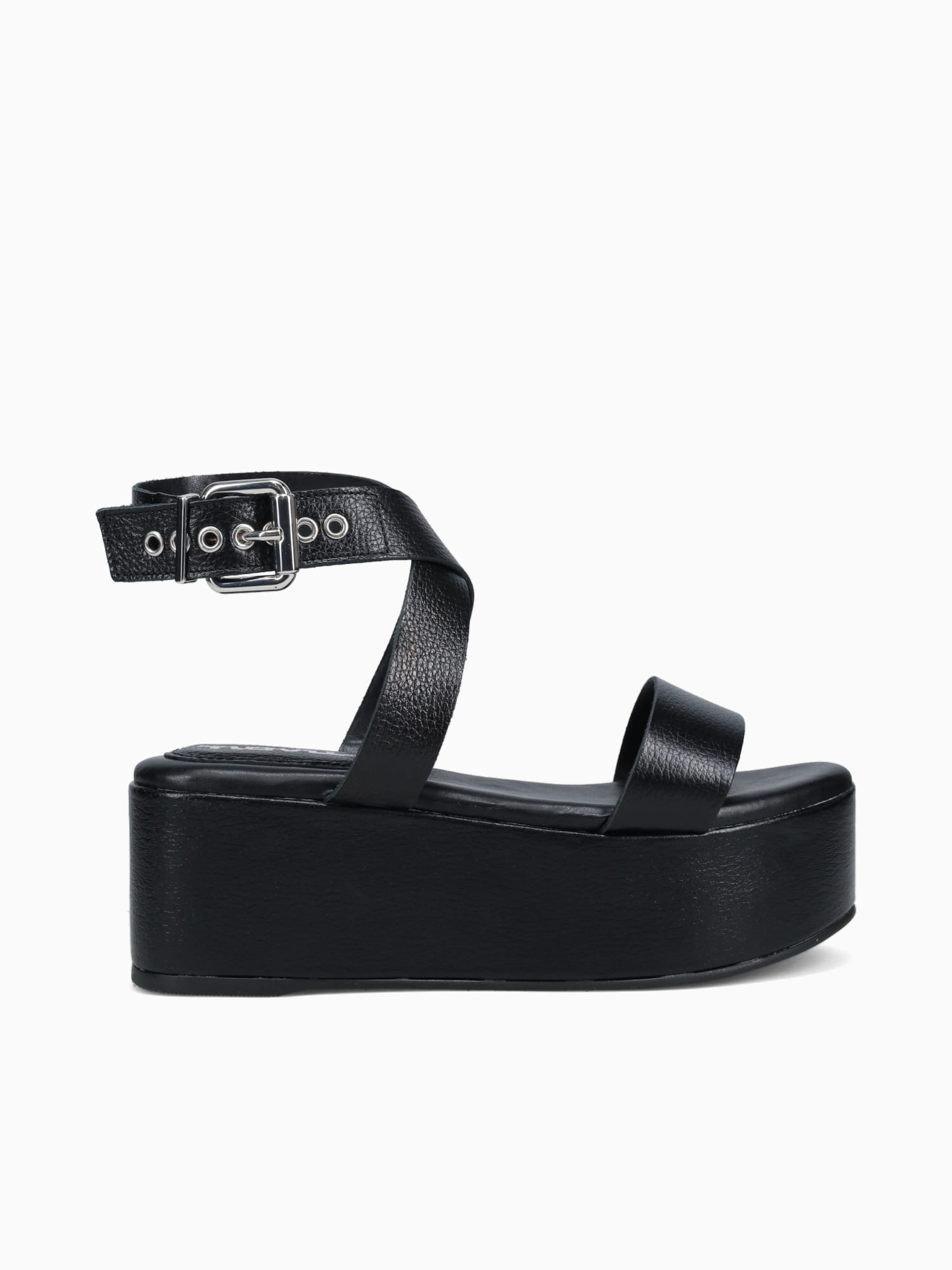 Linda Lu Black Floter Leather Black / 5 / M