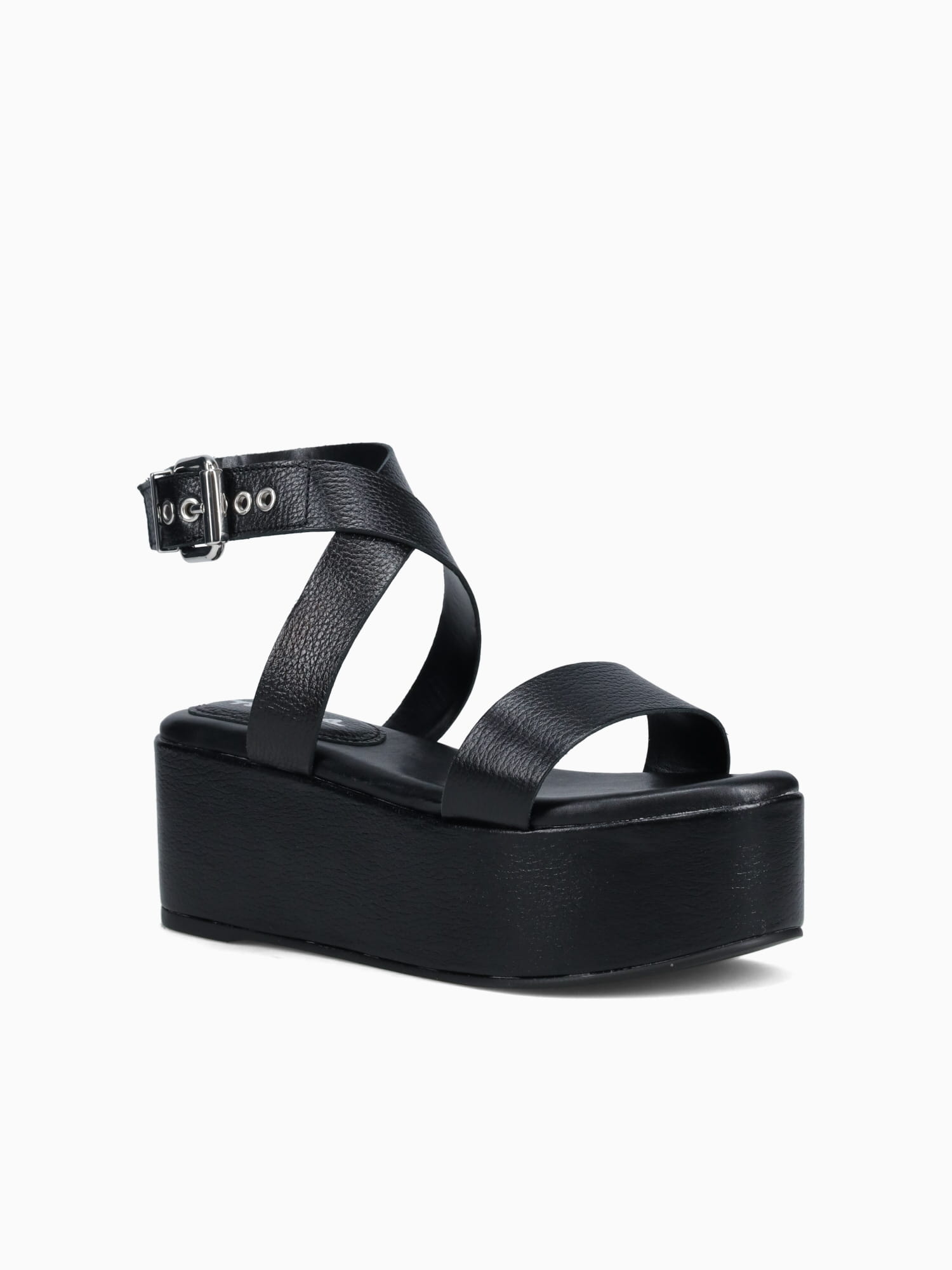 Linda Lu Black Floter Leather Black / 5 / M