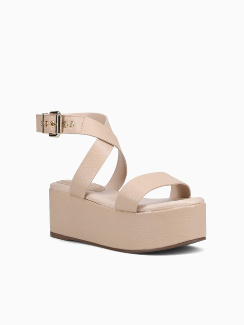 Linda Lu Fresh Sand Floter Leather Natural / 5 / M