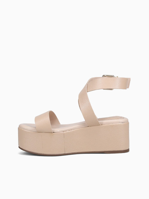 Linda Lu Fresh Sand Floter Leather Natural / 5 / M
