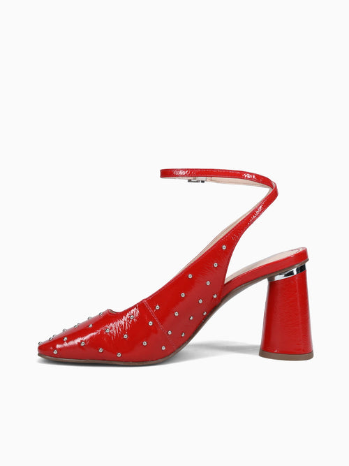 Ruby Rubi Crinkle Leather Red / 5 / M