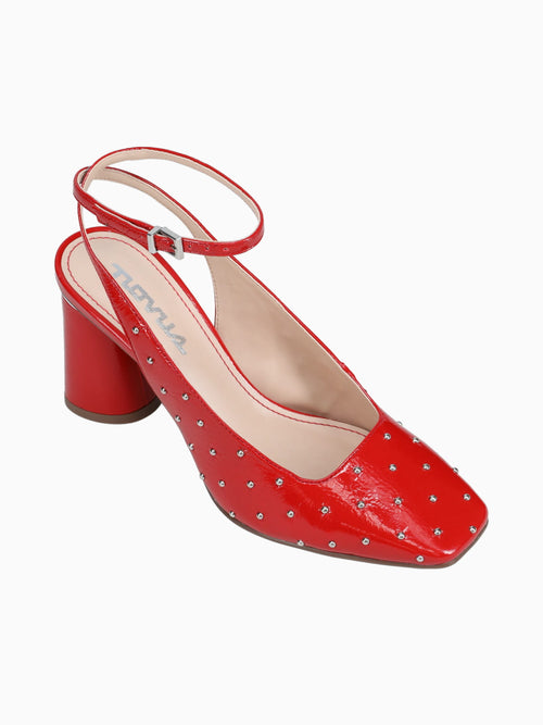 Ruby Rubi Crinkle Leather Red / 5 / M