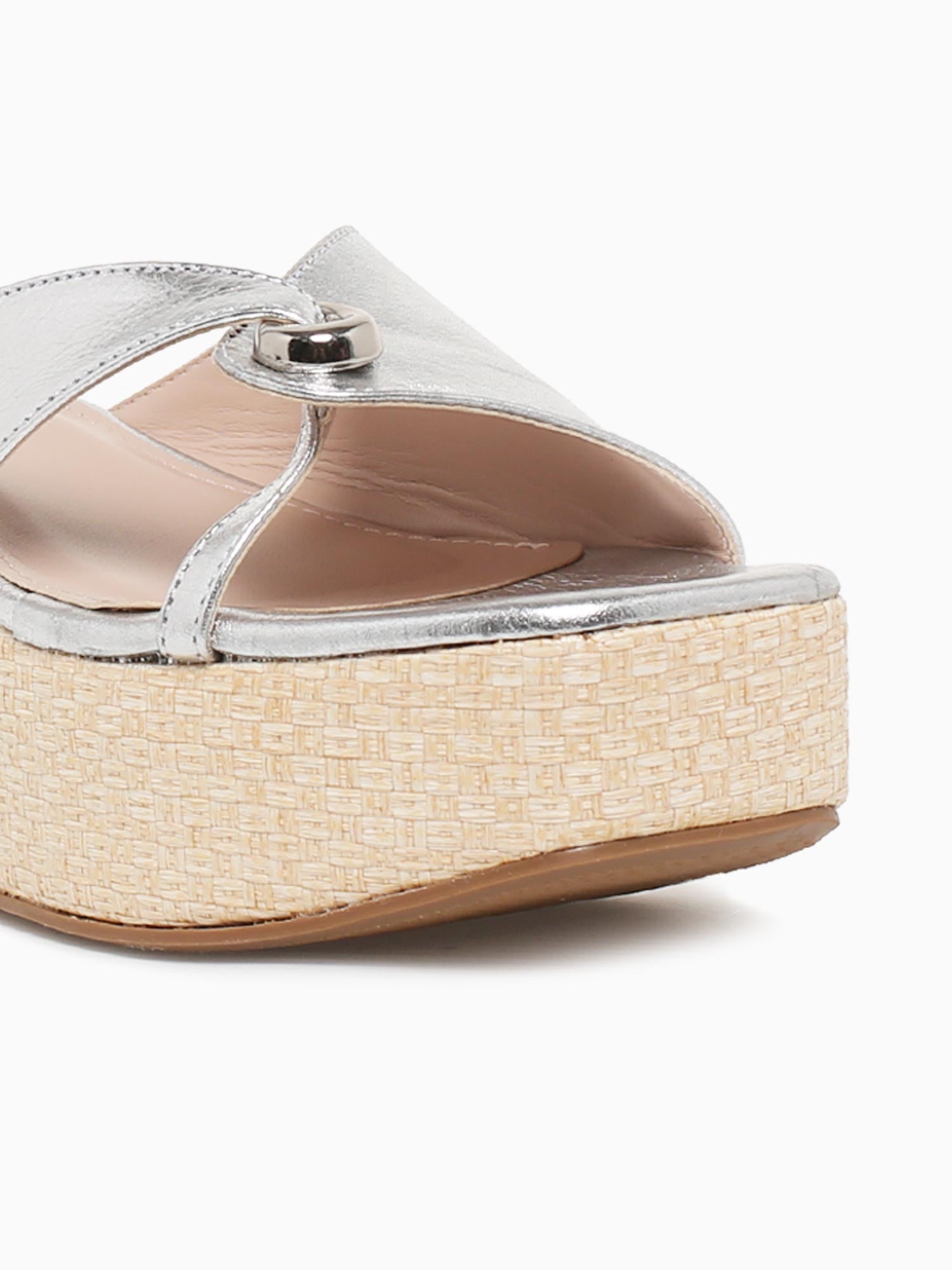Olivia Silver Metal Leather Silver / 5 / M